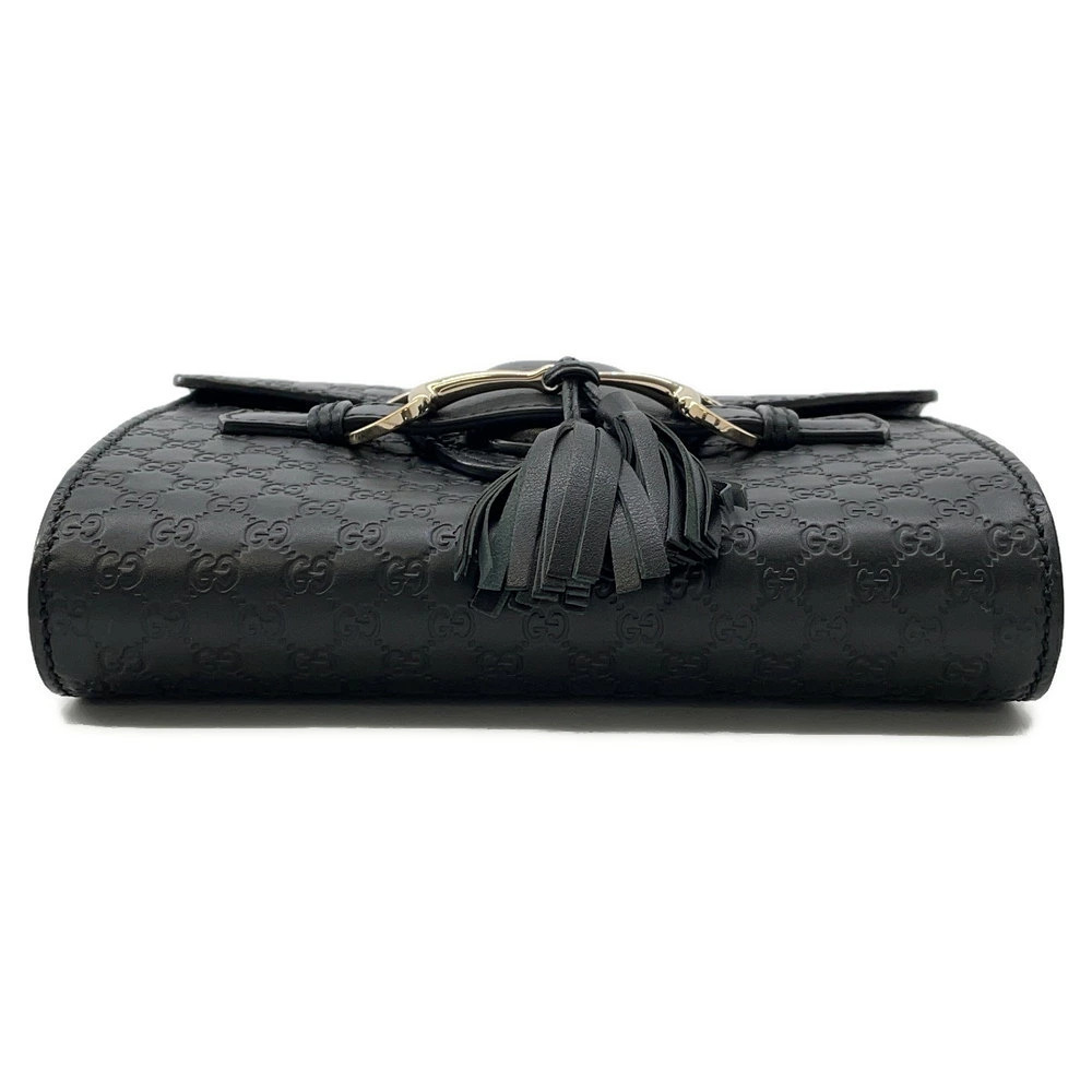 Gucci Horsebit Chain Bag Black Shoulder ssima Leather - Picture 3 of 12